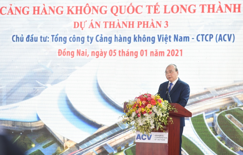 Thủ tướng phát biểu tại lễ khởi công xây dựng Cảng hàng không quốc tế Long Thành giai đoạn 1 – dự án thành phần 3