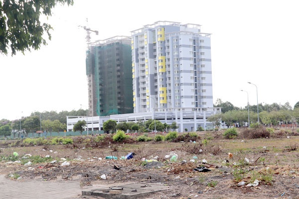 Ngay sát trung tâm hành chính H.Nhơn Trạch, khu dân cư xã Phú Hội được chủ đầu tư làm móng xong nhượng lại đến nay gần 10 năm vẫn bỏ hoang